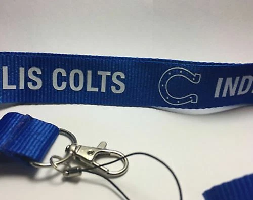 Indianapolis Colts Lanyard ID Badge Key Chain Clip Face Mask Holder Strap Saver - Image 2 of 4