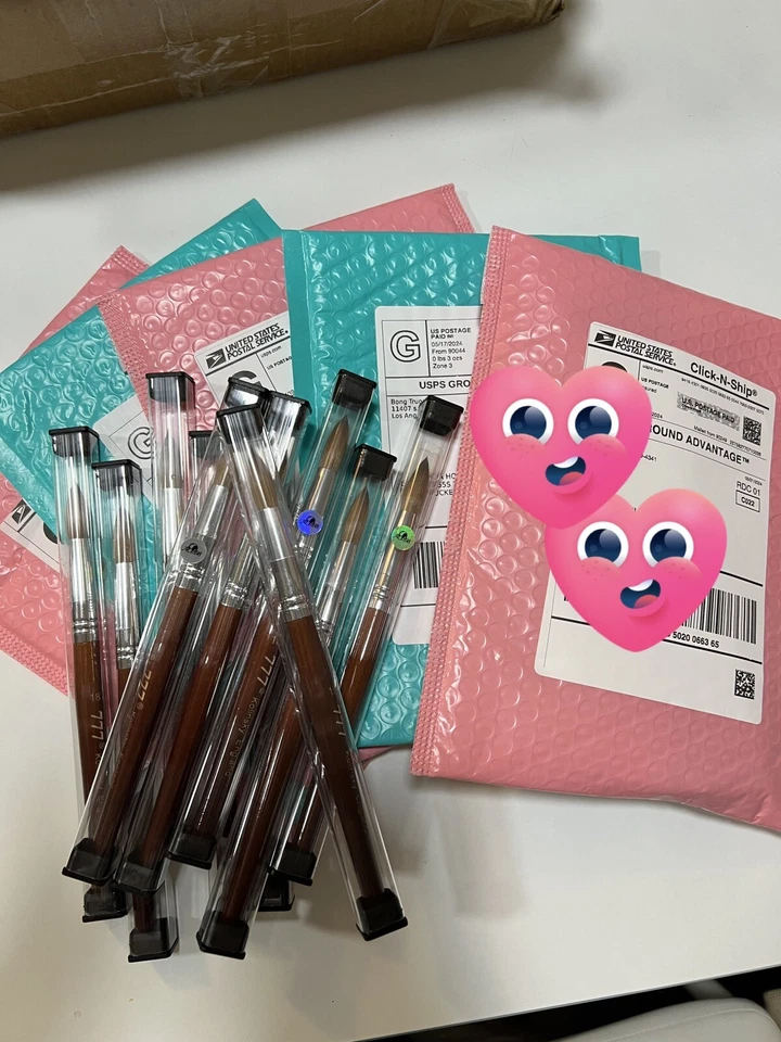 Cepillo de uñas Kolinsky 777 (engarzado) - tamaño #18 (compra 3 gratis 1 punta francesa 777) Foto 4 de 4