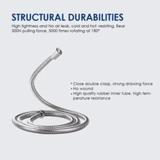 Jomoo Shower Hose 1.8M Chrome Flexible Stainless leakproof Bathroom Pipe