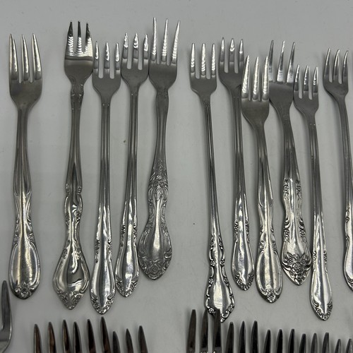 Cocktail Forks Assorted Vintage Stainless Mixed Lot of 37 - Picture 2 of 5