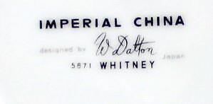 Imperial Whitney Group of 1 Gravy Boat 1 Creamer and 1 Sugar Bowl with Lid 5671 - Picture 7 of 8