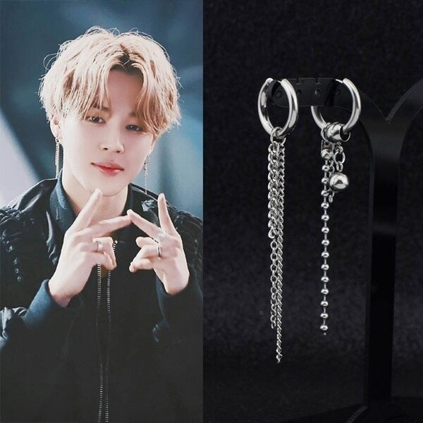 【justLoveR.】★BTS JIMIN着用★Tate Earrings 一対 925Silver Solid 935 Argentium Silver