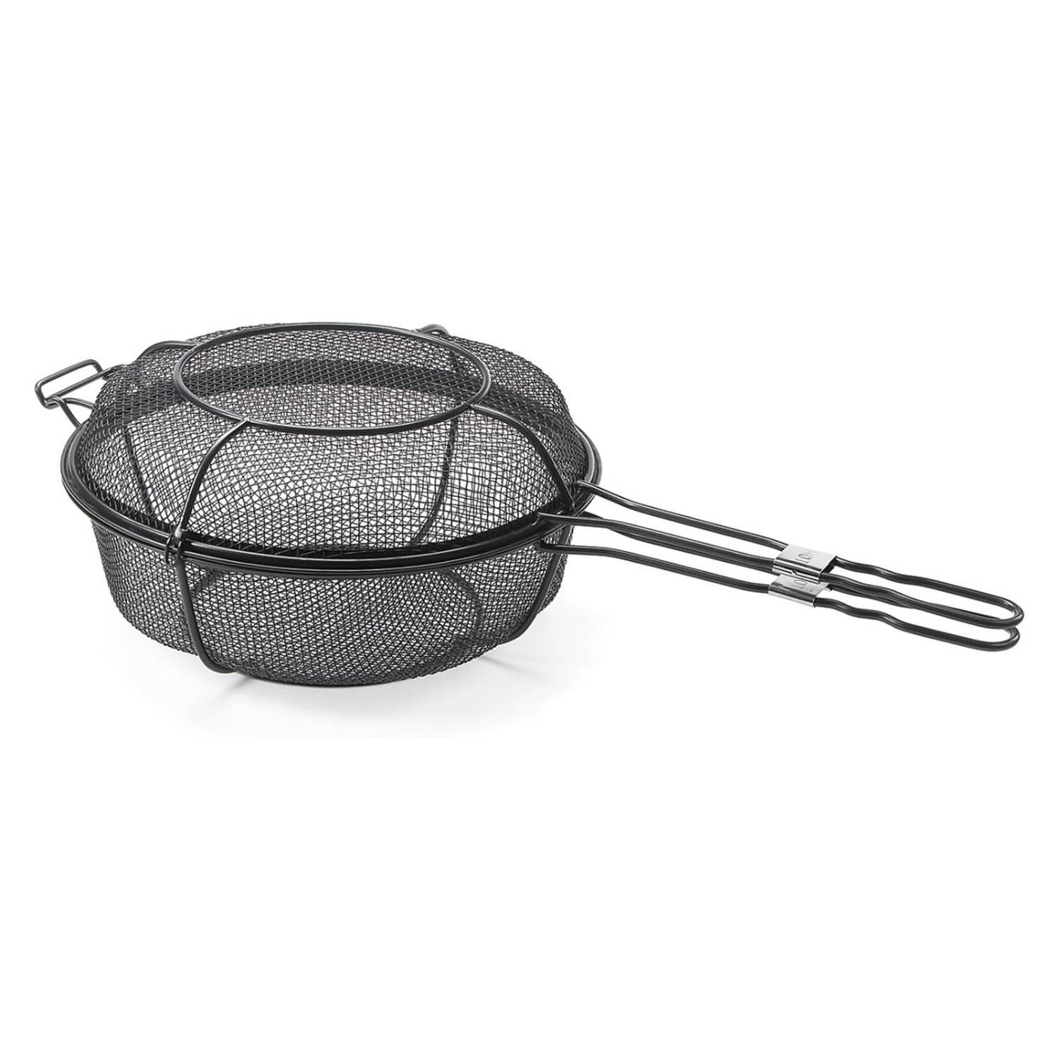 Outset Grill Chef's Outdoor 3-In-One Basket and Skillet with Helper Handles