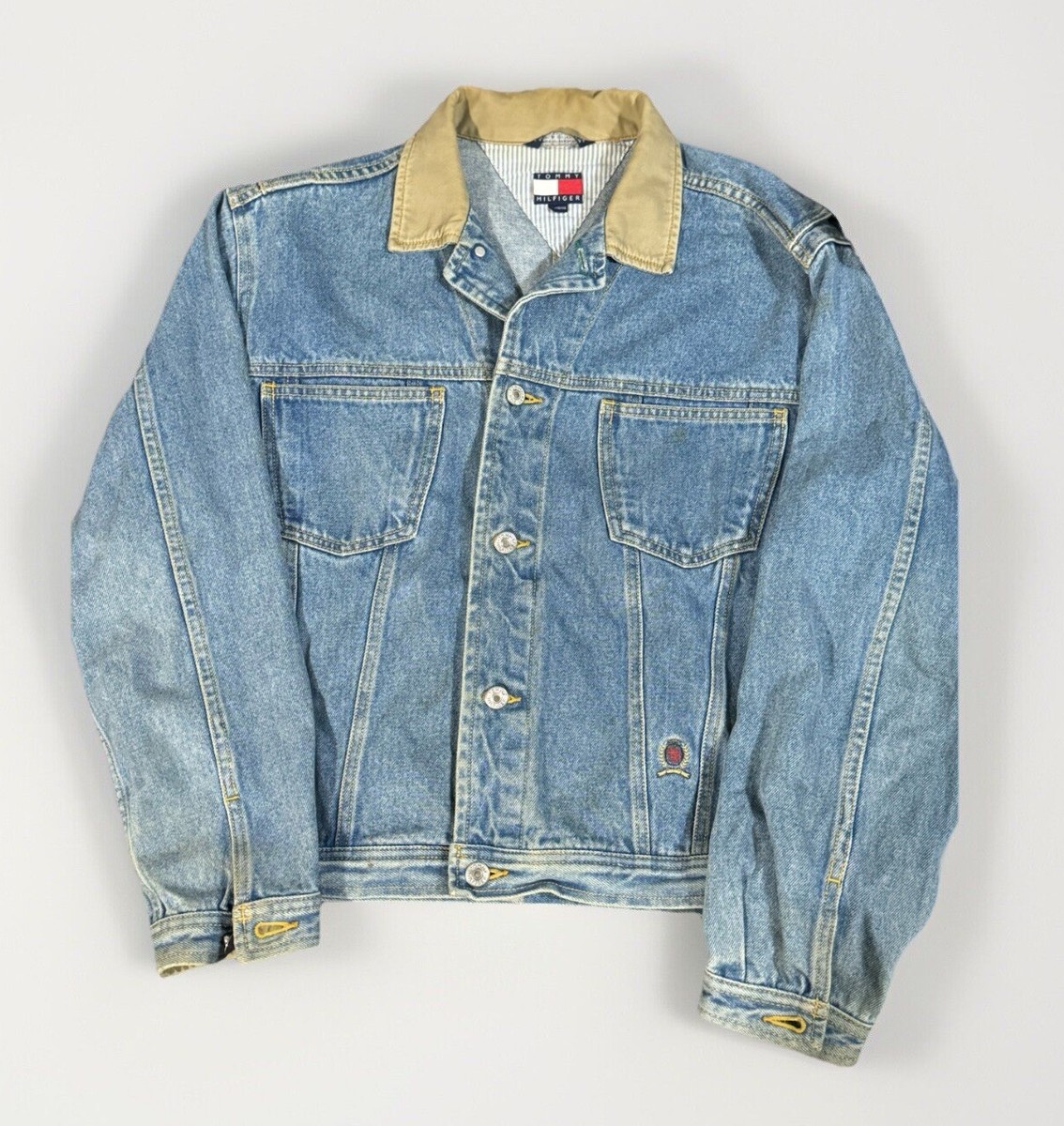 Y2K Vintage 90's Tommy Hilfiger Denim Trucker Jacket Size XL