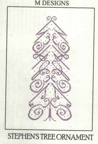 M Designs Cross Stitch Chart NAME Tree Ornaments - You Pick - Picture 34 of 49
