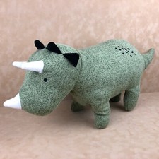 RARE Adorable Pillowfort Green Dinosaur Triceratops 21" Long Knit Pillow Plush