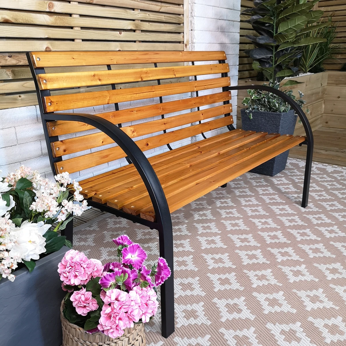 Metal yard bench outlet