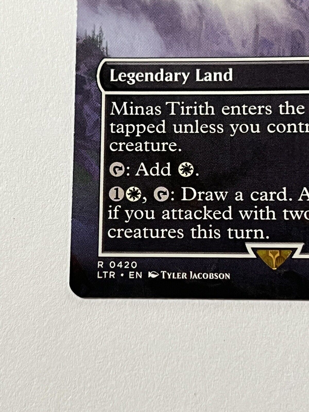 Minas Tirith Borderless Foil Rare MtG Card LTR 420 LotR