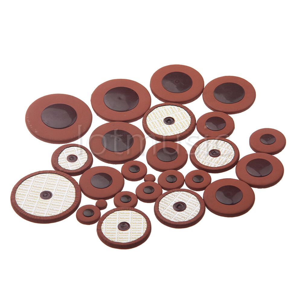Professional Tenor Saxophone Pads Set Dark Brown Woodwind 25 Pcs Sax Leather Pad eBay