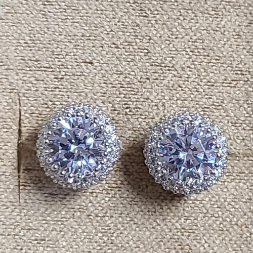 Set of 3 Bella Luce Rhodium Over Sterling (Pink, Tanzanite, White) Earrings - Picture 4 of 12
