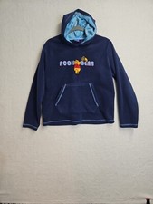 Vtg Winnie The Pooh Bear Sweatshirt Women's Size Lg Blue 100 Acre Wood Disney