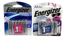 Lot of 2 Energizer 6pk Ultimate Lithium AAA Batteries (12 Total) NEW