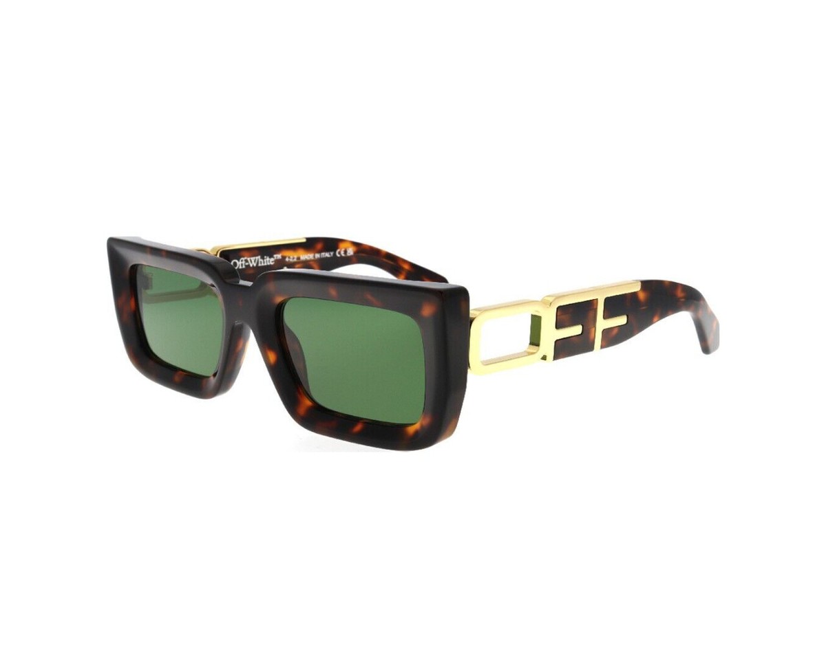 Off-White Pablo Sunglasses Havana Green Tortoise Shell Brown Off-White Virgil Sunglasses 6055 Tortoise - eye-oo.com main image 3