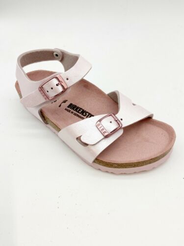 Birkenstock Rio Kids Graceful Rosa Pink Sandals Narrow Fit - Picture 2 of 6