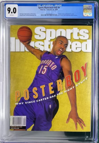 Vince Carter 2000 SPORTS ILLUSTRATED Poster Boy 1st Cover #v92 #9 CGC 9.0 WP NS