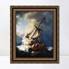 Framed Art The Storm on the Sea of Galilee by Rembrandt Harmenszoon 26"x32"