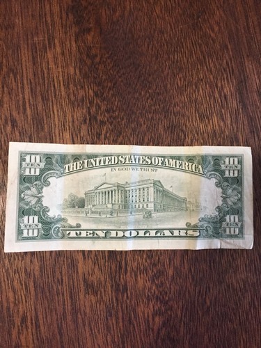 1985 10 DOLLAR BILL-SMALL FACE FEDERAL RESERVE NOTE-NEW YORK DISTRICT B - Picture 4 of 6