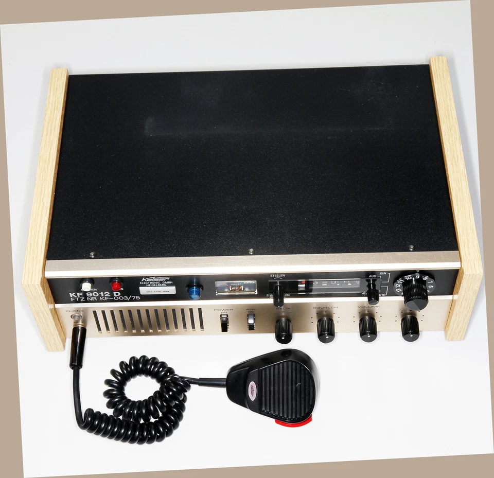Kaiser KF9012D CB-Funkgerät Feststation 12 CH AM Mike Sammlergerät  top - Bild 2 von 4