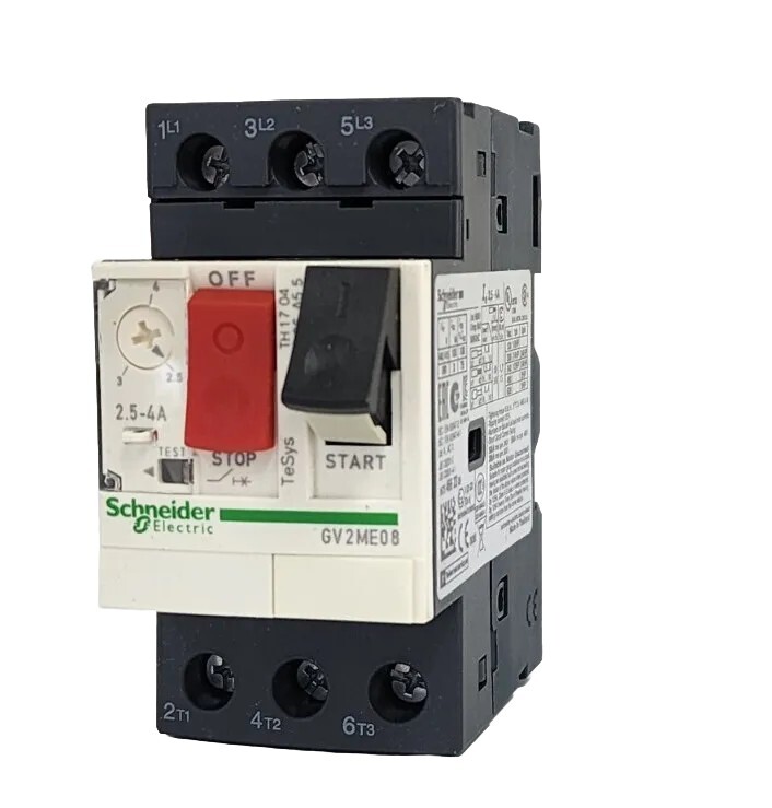 Schneider Electric | GV2ME08 | Interruttore di protezione motore 2,50-4,00A GV2ME08 | Disgiuntore per protezione motore Schneider Electric | GV2ME08 | Interruttore di protezione motore 2,50-4,00A GV2ME08 | Disgiuntore per protezione motore