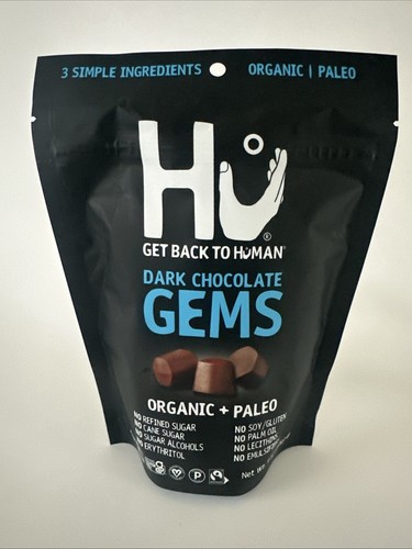 Hu Gems Vegan Chocolate Chips 9oz Organic Paleo Non GMO Exp 04/26
