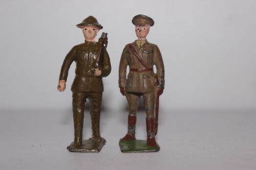 2 x Vintage Lead British Infantry Soldiers - Photo 1/5