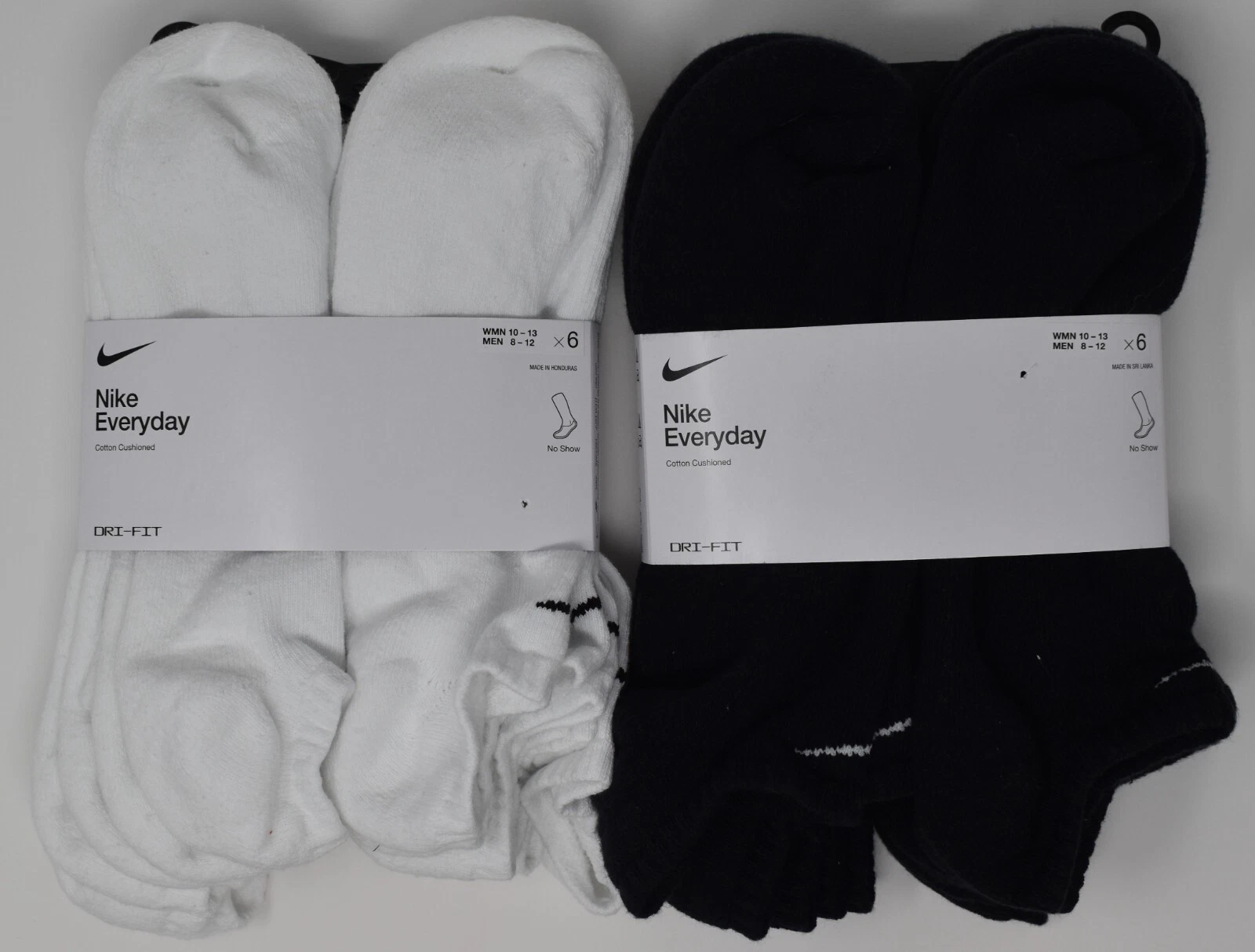 Nike Everyday Cotton Cushioned Dri Fit No Show Men 8-12 Men 10-13