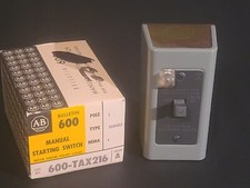Allen Bradley 600-TAX216 Manual Motor Starter Series B 1 HP 277 VAC 1 Pole
