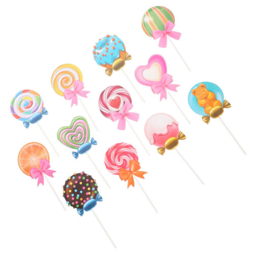  2 Packs Plastic Lollipop Card Child Cake Picks Cupcake Toppers - Afbeelding 1 van 12