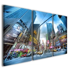 City Paintings Skyline New York Times Square II Modern Prints on Canvas Furniture