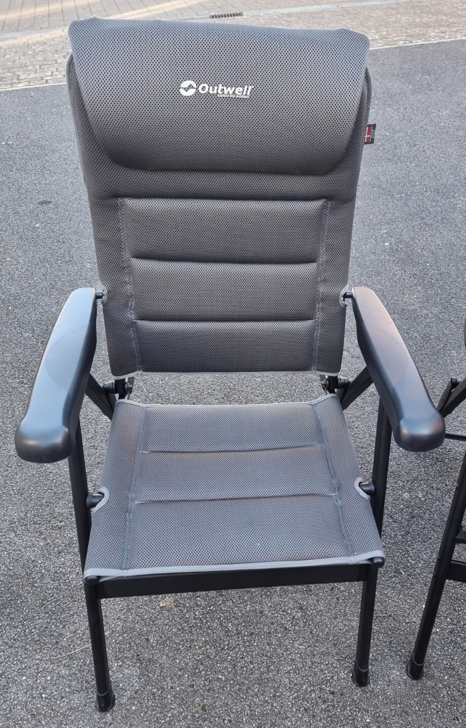 Outwell Kenai Signature Folding Camping Chairs (Charcoal Grey) x2 RRP £