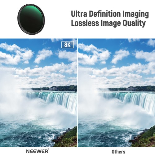 NEEWER 58mm HD Variable ND Filter Anti Scratch/Ultra Slim Aluminum Alloy Frame - Picture 4 of 8