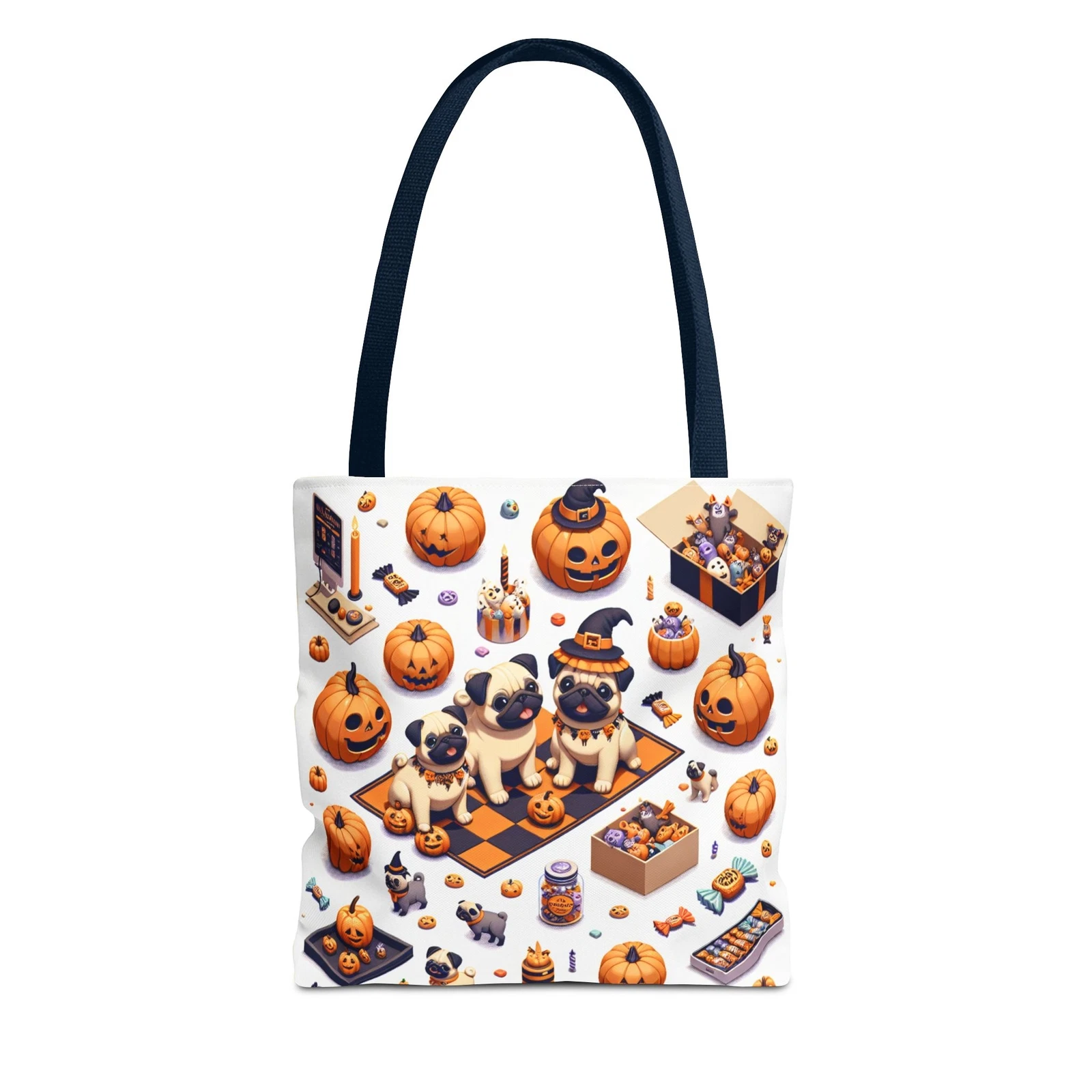 Halloween and Pugs Tote Bag