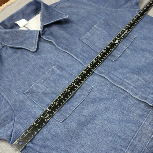 Wolf Mfg Freeze-Proof Insulated Denim Coveralls Workwear 2-Way-Zip Blue XL - Picture 16 of 24