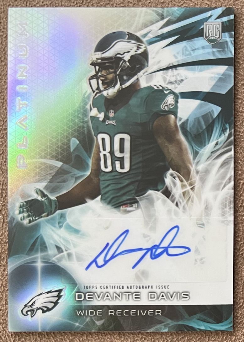 2015 Topps Platinum Autograph Rookie Refractor Devante Davis Eagles #AR-DD