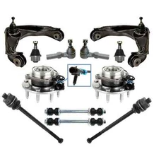 12 Pc Front Wheel Hub and Bearing Assembly Kit for Chevy GMC 4x4 ABS - 8-Lug