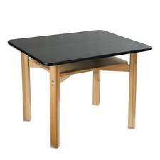 CONSDAN Kids Table and Chairs Set, Solid Hardwood Kids Table 4 Chairs Set