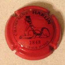 Capsule de champagne HARLIN Lettres pleines (10. rouge et noir)