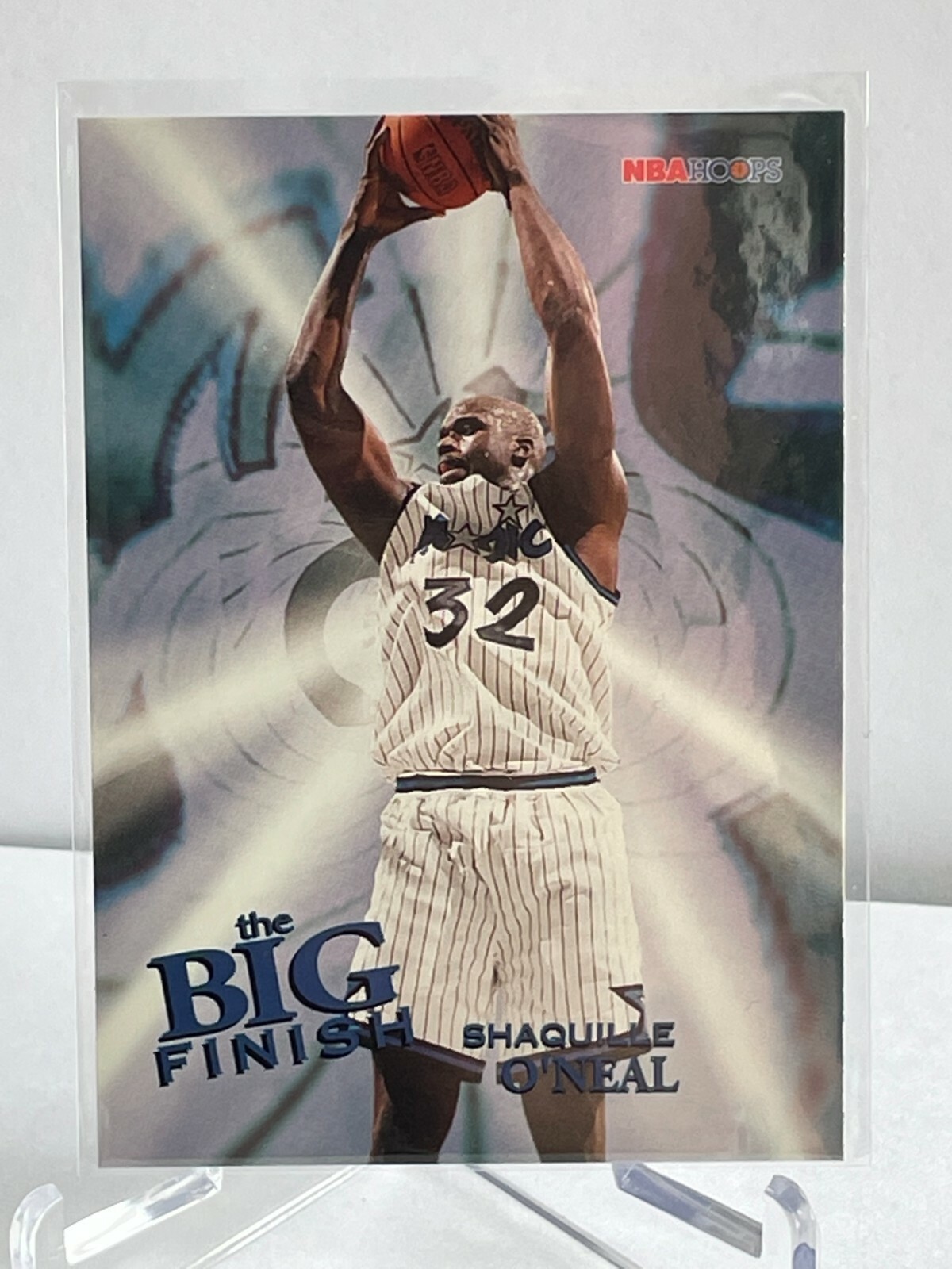 1996-97 NBA Hoops Basketball #183 Shaquille O'Neal The Big Finish 