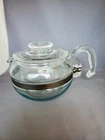 VINTAGE MCM PYREX FLAME WARE GLASS TEAPOT MODEL #8446B 6 CUPS