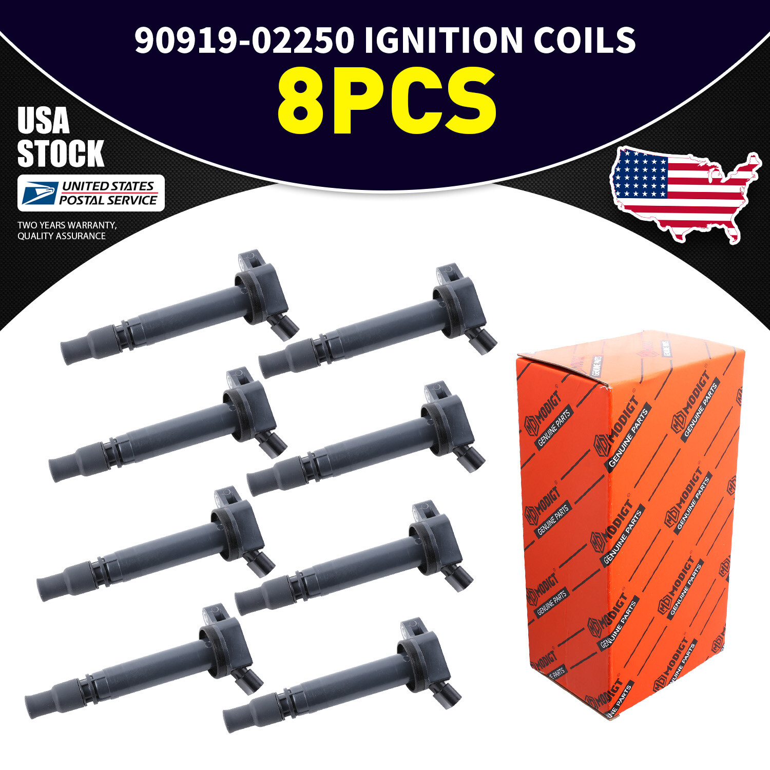 Ignition Coils OEM 8X 90919-02250 High Performance For Lexus GS300 2006-2015