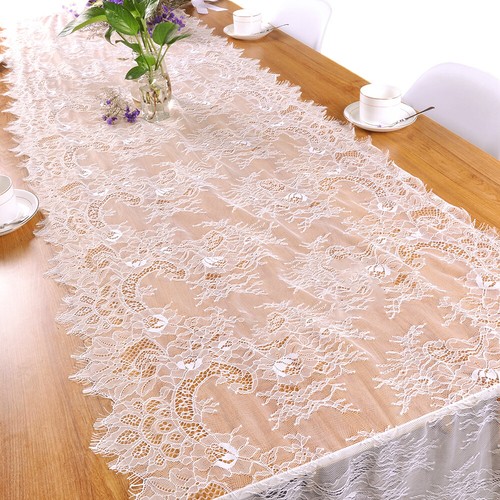 Lace Tablecloth Cloth Cover Wedding Party Dining Room Home Decor Rectangle - Picture 15 of 18