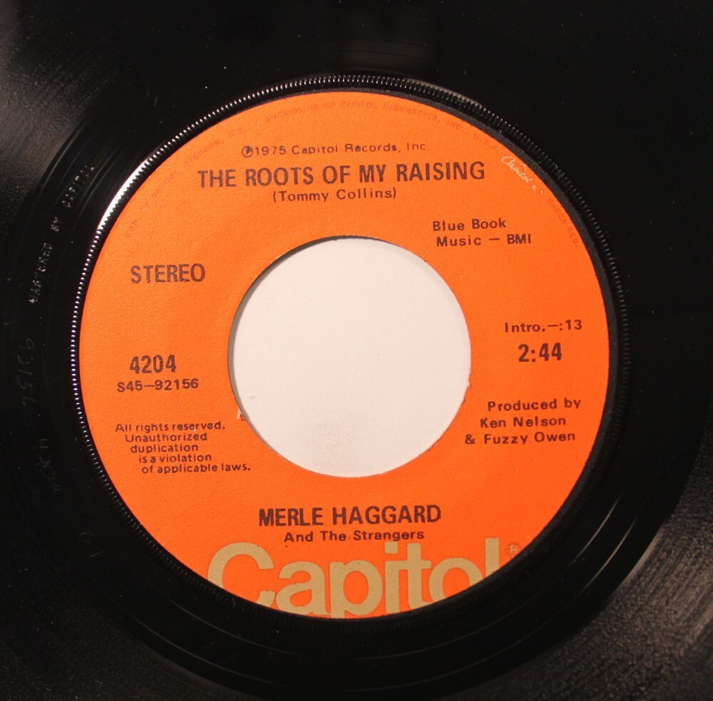 Nm! 45 Merle Haggard - The Roots Of My Raising / The Way It Was in