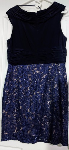 Alex Evenings Damen formell Größe 18 marineblau Spitze Etuikleid neu ohne Etikett - Bild 6 von 8