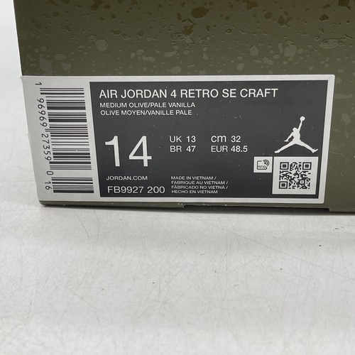 Size 14 - Jordan 4 SE Retro Low Craft - Olive Black Black Suede (FB9927-200) - Picture 8 of 8