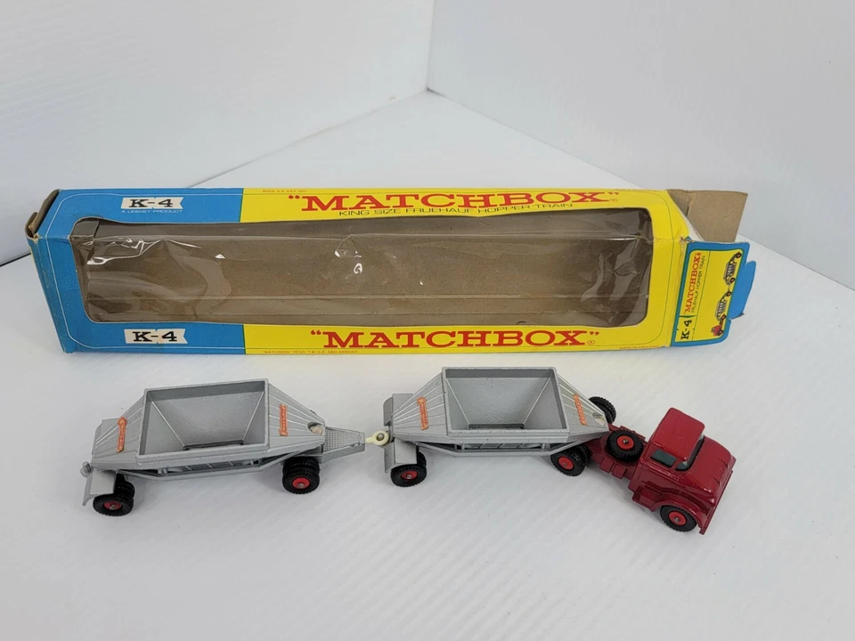 1964 Lesney MATCHBOX King-Size 'FRUEHAUF HOPPER TRAIN'---K4----see photos & more - Image 2 of 4