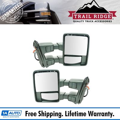 Manual Folding Truck Mirrors Manual Textured Black Side View Mirrors - Pair For 1994-1997 Dodge Ram 1500/2500/3500, AM Autoparts 94-97 Ram Mirror Pair - Foto 7