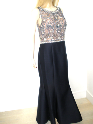 NEW $1900 VALENTINO STYLE TERANI COUTURE CRYSTAL BEADED DRESS, GOWN 12/14 |  eBay