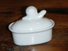 Terrine porcelaine du chalet blanche petit modèle couvercle escargot France Cher