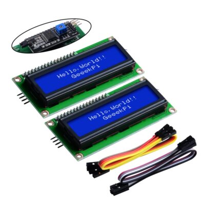 2-Pack I2C 1602 LCD Display Module 16X2 Character Serial Blue Backlight LCD M...