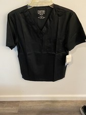 NEW Cherokee WW Flex Scrub Top Shirt BLACK Size XS Unisex NWT NOS